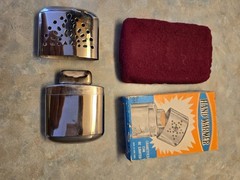 Vintage Silver Metal Catalytic Hand Warmer Reusable w/ Pouch & Box MPN 501