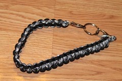 New Paracord Braided Lanyard – zebra and black