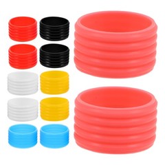 12Pcs Reusable Silicone Elastic Vibration Dampener Bands for Tennis Rackets