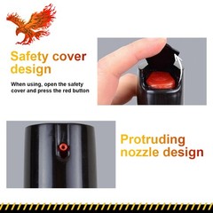 5 Bottles Feloiy 2oz Black Flip Top Safety Lock Pepper Spray For Self Defense