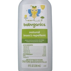 Babyganics Natural Insect Repellent Deet Free Plant and Essential Oils 8 fl Oz