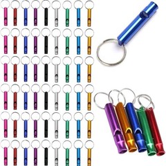 22 Pieces Emergency Whistle with Keychain Aluminum Whistle Survival Whistles
