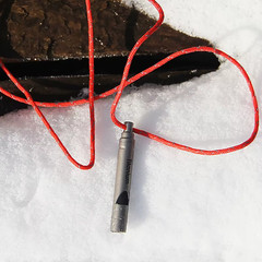 Titanium Emergency Whistle with Lanyard Outdoor Camping Exploring Portable Loud