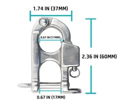 Quick Release Snap Shackle Boat Marine 316 Stainless Steel Eye Snap Shacklehi…