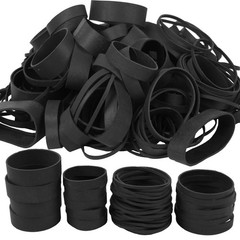 HAIDIBAO Rubber Bands Assorted Sizes Black Elastic Tactical