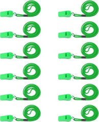 Emergency Plastic Whistles with Lanyard, Loud Crisp Sound, 12 Packs Plastic Whis