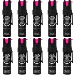10 Pack Police Magnum Pepper Spray Safety .75oz HP Pocket Clip Self Defense