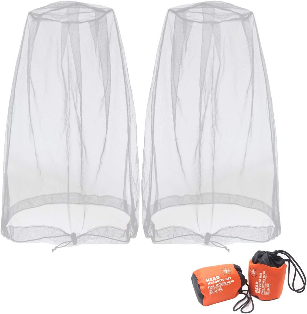 Mosquito Head Net Mesh, Face Neck Fly Netting Hood from Bugs Gnats Noseeums Scre