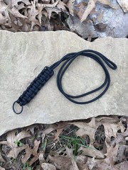 Necklace Paracord Keychain Black, Qty-1
