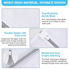 Mesh Laundry Bags for Delicates, 3 Pack 20 inches *16 inches, black