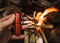 Exotac titanLIGHT Refillable Lighter Leak/Waterproof Replaceable Flint Orange