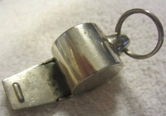1 cork ball Sportcraft Metal Whistle, Japan,referee,police VTG