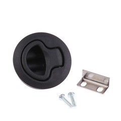 1Pc Round Flush Pull Slam Latch Cabin Flush Door Locker Mount Lift Pull Handle