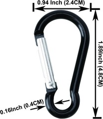 2″ Aluminum D Ring Carabiners Clip Keychain Carabiner Clip Set Outdoor Camping