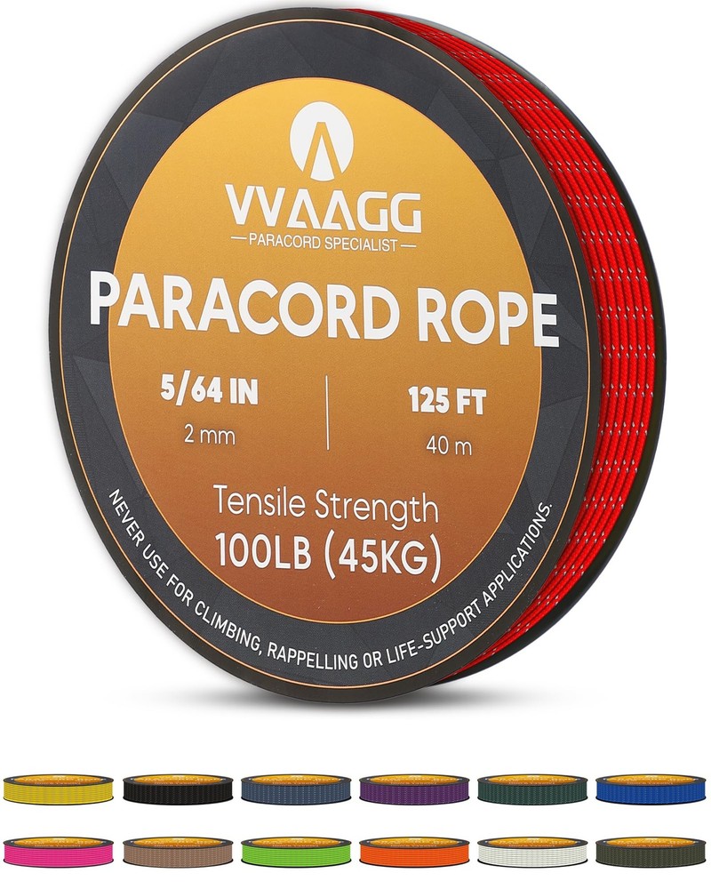 VVAAGG 2mm Reflective Paracord Rope 100 lb: Thin Micro Braided Paracord Strin…