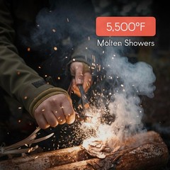 Survival Ferro Rod Fire Starter Tool – 20,000 Strikes, Waterproof Multi-Tool Lan