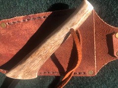 Custom Ferrocerium Fire Starting Rod with Handmade Genuine Leather Sheath