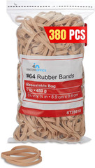 Size 64 Thick Heavy Duty Rubber Bands Beige 380 Pack