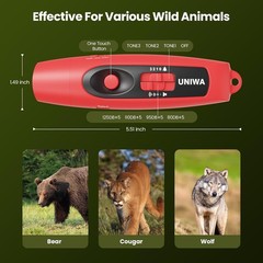 UNIWA Electronic Air Bear Horn, 120±5 dB Loud Air Horn for Safety Hiking Camping