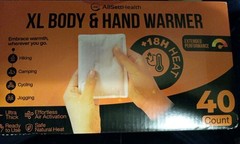 AllSettHealth XL Body & Hand Warmers Hiking Camping Cycling 40 Count Box NEW!