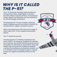 P51 – Coach Whistle – Official Whistle for Sports, Removable Cushioned Mouth Gri