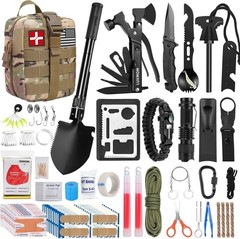 Men’s 142-Pc Survival & First Aid Emergency Kit – Perfect for Camping Adventures