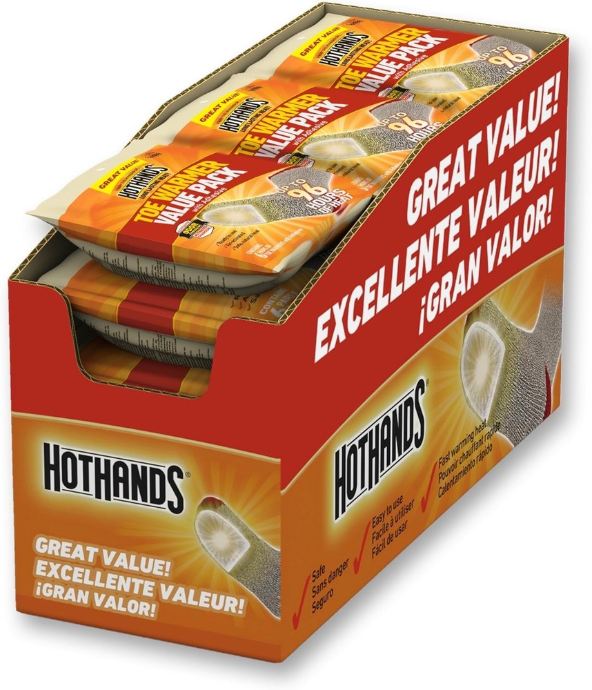 Toe Warmers -Long Lasting Safe Natural Odorless – Up to 8 Hours of Heat-72 Pair