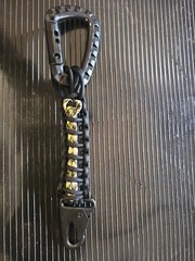 Zombie Multi color W Black paracord lanyard with ITW Style Carabiner hk hook