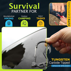 Fire Escape, Emergency Escape Tool, Seatbelt Cutter, Window Breaker, Multi Tool,