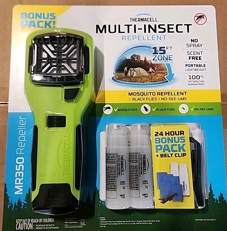 Thermacell MR350 Portable Mosquito Repeller, # MR350VMI (2 Carts, 6 Mats) Bundle