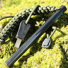 Weather-Resistant 6 Inch Ferrocerium Fire Starter with 12,000 Strikes & Striker