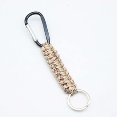 Outdoor Camping Paracord Keychain Carabiner Military Emergency Rescue For Hiking