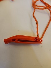 Luxo Gear Emergency Whistle with Lanyard Safety Whistle Survival Loud Orange