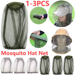 1-3PC Fishing anti Mosquito Insect Hat Fishing Hat Bug Mesh Head Net Face Protec