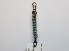 FSC Lanyard UV Reactive Blue & Brown Paracord 550 w/ German Shepherd Bead & Clip