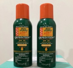 2 Avon Skin So Soft Bug Guard Expedition SPF 28 Unscented