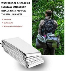 Emergency Mylar Thermal Blanket, Outdoor Survival Foil for First Aid, Camping, H