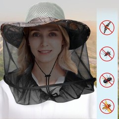 Anti-Mosquito Bug Bee Insect Head Net Hat Men Cap Sun Protection Fishing Hiking