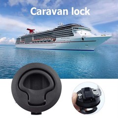 1Pc Round Flush Pull Slam Latch Cabin Flush Door Locker Mount Lift Pull Handle