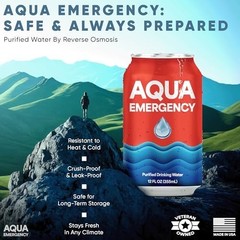Canned Water – 24 Pack, 12 Fl Oz, 50-Year Shelf Life, Eco-Friendly, USA Made
