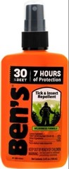 Ben’s Tick & Insect Repellent Pump Spray – 3.4 fl oz – 30% Deet