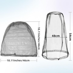 8 Pack Mosquito Head Net Outdoor Insect Protection Hiking Camping Mesh Face Net