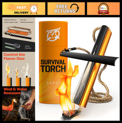 All-in-One Flint Steel Fire Starter Kit – Ferro Rod, Waterproof Tinder Wick Rope