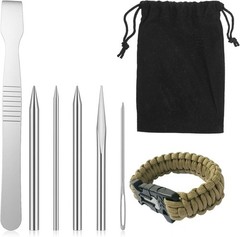 6PCS Paracord Needle Tool Set Lacing Stitching For Leather Rope Bracelets