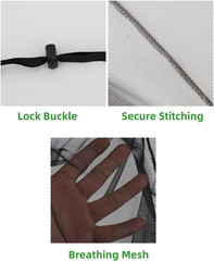 2 Packs Mosquito Head Net Mesh, Bug Net for Head Better Sealing Face Neck Mas…