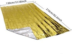 Thermal Blankets, Silver Gold Foil Survival Blanket Space Blanket Survival Kit