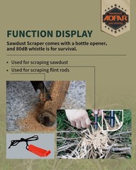 Fire Starter Af376 Ferrocerium ferro Rods Fire Starter Kit With Two Multitool