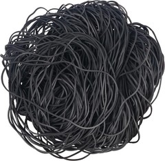 AMUU Rubber Bands Size #117A 200pcs Large for Trash Cans Black