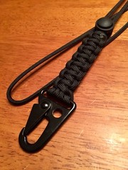 (HK Set) 21” Adjustable ID Neck Lanyard & 6” Carabiner Keychain 550 Paracord H&K