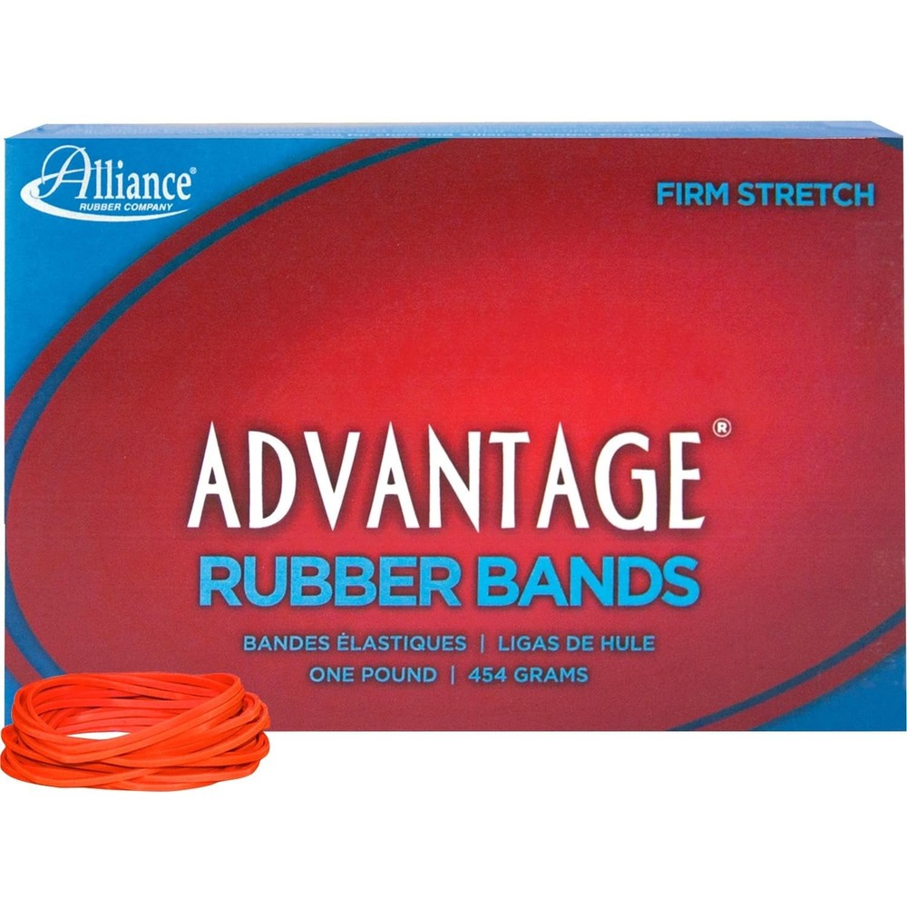 Alliance Rubber 96165 Advantage Bands 1 Pound 2 1/2 x 1/16 inches, Red